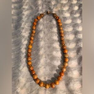 Orange Sea Sediment Jasper necklace
